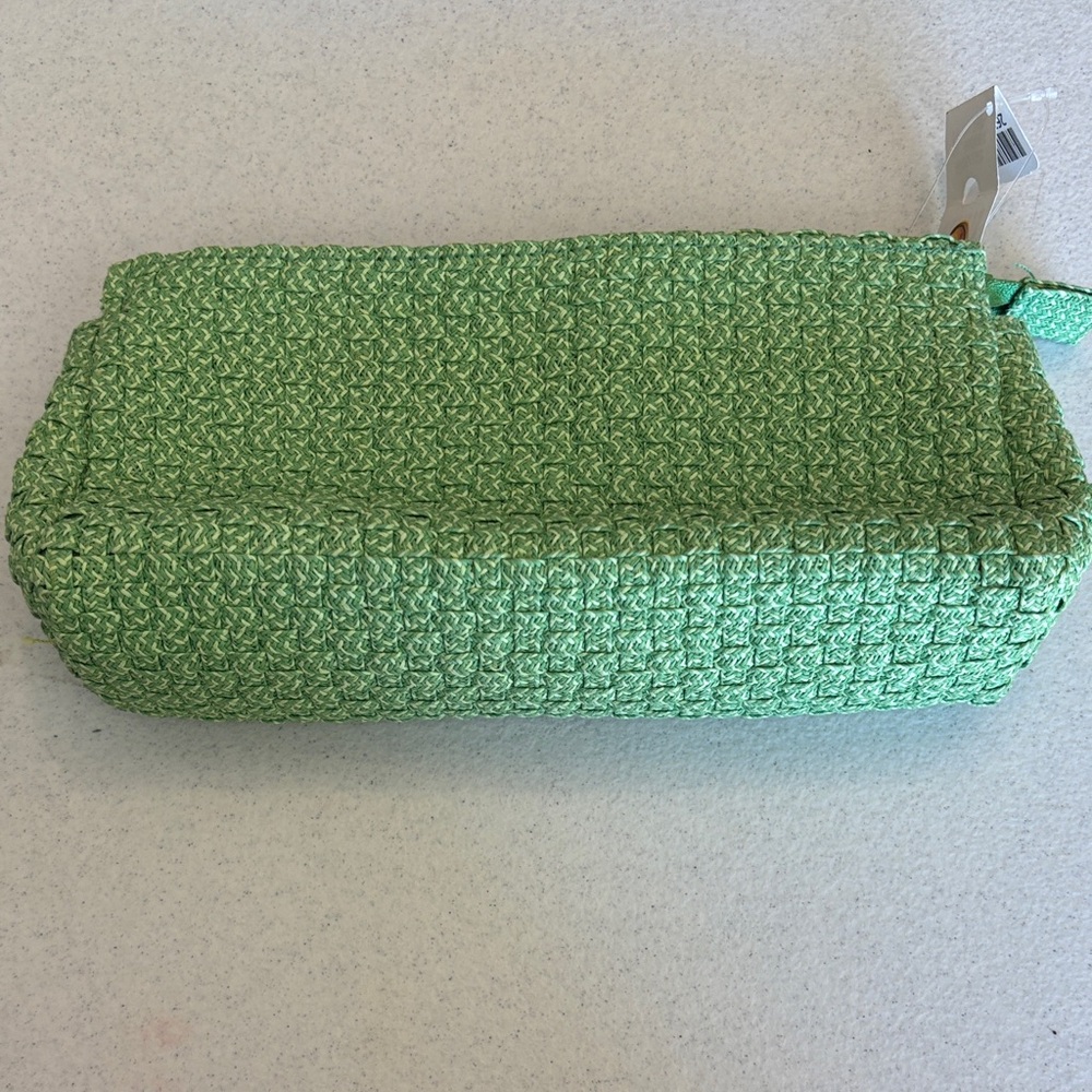 Talbots Green Textured Cosmetic Bag